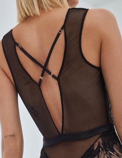 Кружевное боди Alles BOUDOIR Body black, Цвет: черный, Размеры: S, изображение 6