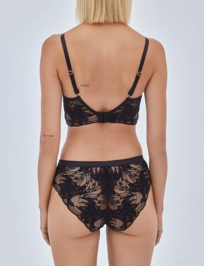 Кружевной бюстгальтер бюстье Alles BOUDOIR M Longline black, Цвет: черный, Размеры: 65D, изображение 7