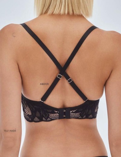 Бюстгальтер с вкладышами пуш-ап Alles BOUDOIR P-UP black, Цвет: черный, Размеры: 100B, изображение 2