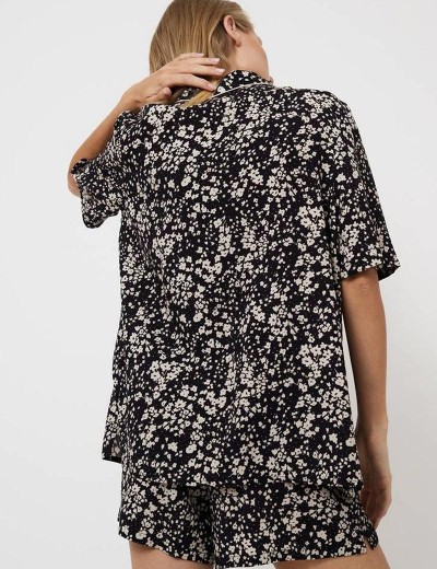 Пижама с шортами из вискозы Aruelle ELAINA, Цвет: черный, Размеры: S, изображение 2