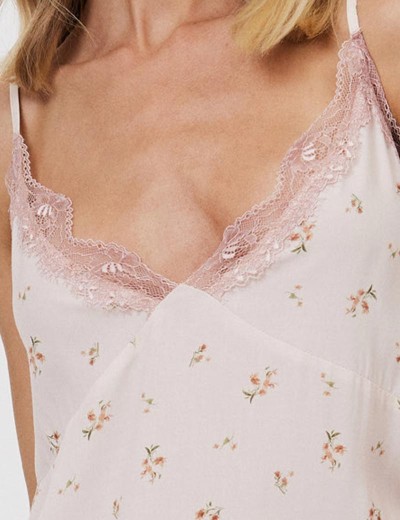 Сорочка на тонких бретелях Aruelle FLOSSIE, Цвет: пудровый, Размеры: XS, изображение 3