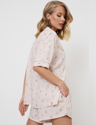Пижама женская с шортами Aruelle FREESIA, Цвет: пудровый, Размеры: M, изображение 2