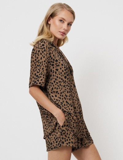 Пижама из вискозы Aruelle KAYA, Цвет: леопард, Размеры: S, изображение 3