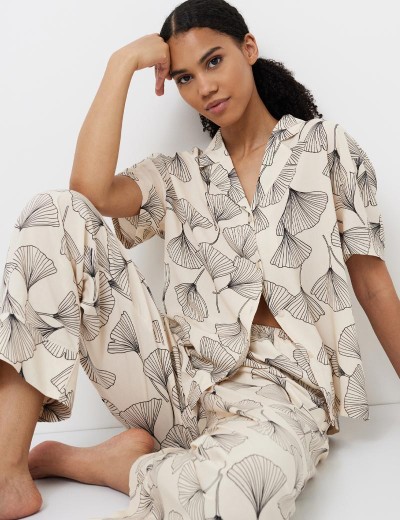 Пижама с брюками из вискозы Aruelle SEASHELL, Цвет: экрю, Размеры: S, изображение 4