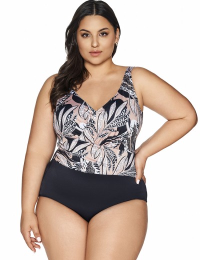 Слитный купальник Ava SKJ61 latte, Цвет: капучино+черный, Размеры: 90E, изображение 7