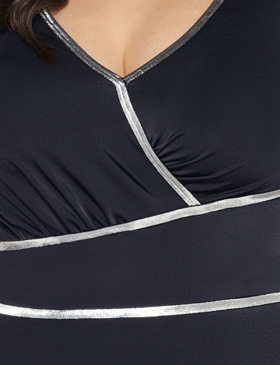 Купальник с блестящей отделкой Ava SKJ62 черный, Цвет: черный, Размеры: 80H, изображение 3