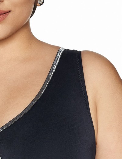 Купальник с блестящей отделкой Ava SKJ62 черный, Цвет: черный, Размеры: 80H, изображение 4