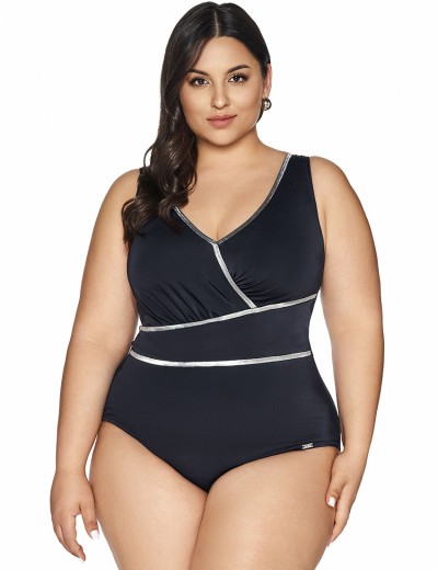 Купальник с блестящей отделкой Ava SKJ62 черный, Цвет: черный, Размеры: 80H, изображение 7