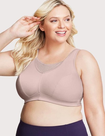 Спортивный бюстгальтер для большого бюста Glamorise GI1067 розовый загар, Цвет: розовый загар, Размеры: 110G, изображение 3 Спортивный бюстгальтер для большого бюста Glamorise GI1067 розовый загар, Цвет: розовый загар, Размеры: 110G, изображение 3