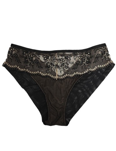 Трусы слипы Kinga GYPSY FLOWER 1162/2-P бежевый с черным, Цвет: бежевый+черный, Размеры: 2XL, изображение 3