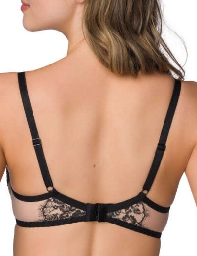 Бюстгальтер балконет пуш-ап MAT FRANCES M-3804-11 Beige-Black, Цвет: бежевый, Размеры: 70D, изображение 2