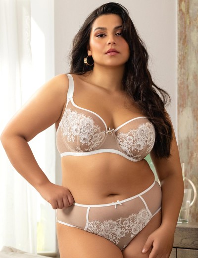 Бюстгальтер с мягкой чашкой MAT FRANCES M-3804-2 Beige-Milk, Цвет: молоко, Размеры: 100C, изображение 4