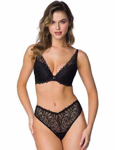 Кружевные трусы стринги MAT NERINE S-3931-4 Black, Цвет: черный, Размеры: S, изображение 3