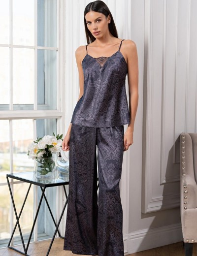 Комплект-тройка из натурального шёлка Mia-Amore ALETTA 4445, Цвет: антрацит, Размеры: 3XL, изображение 2