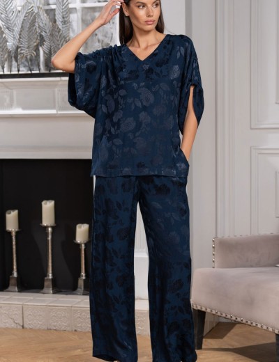 Комплект с жаккардовым узором Mia-Amore ENRIKA 4408, Цвет: темно-синий, Размеры: 2XL, изображение 3