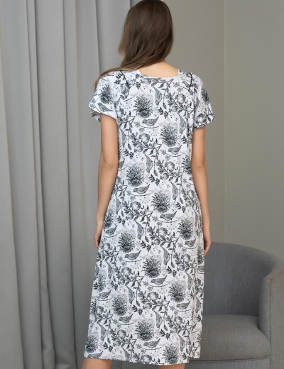 Длинная сорочка Mia-Amore IVETTA 5148, Цвет: чёрно-белый, Размеры: XL, изображение 2