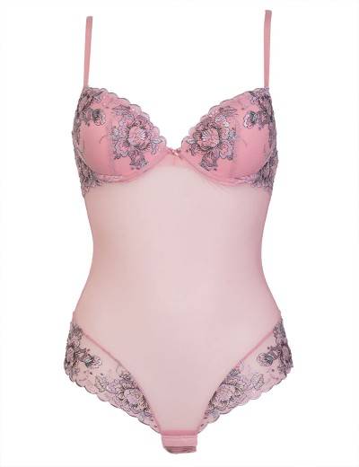 Лиловое боди Sielei EMBROIDERY GOLD 7648 malva, Цвет: malva (лиловый), Размеры: 80B, изображение 2