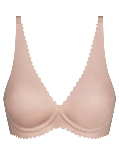 Гладкий бюстгальтер бралетт Dim BODY TOUCH 0DF8 телесный, Цвет: телесный, Размеры: 70C, изображение 3