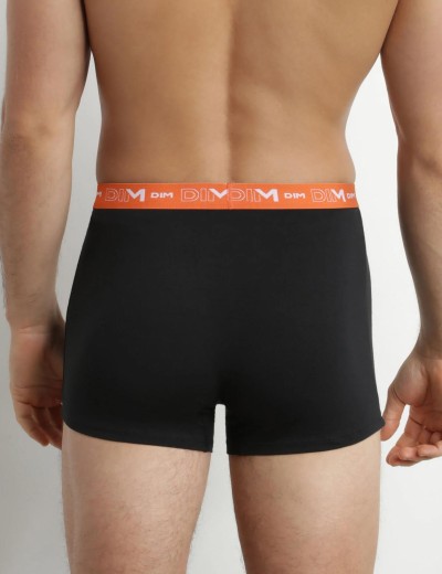 Трусы мужские боксеры набор (2 шт) Dim 6596/2 черный (оранж/голубой), Цвет: черный (оранж/голубо, Размеры: M, изображение 3