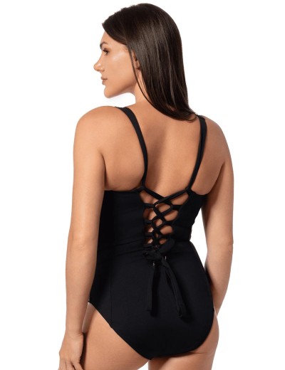 Цельный купальник бандо на завязках Jantzen JZ24302M черный, Цвет: черный, Размеры: XL, изображение 2