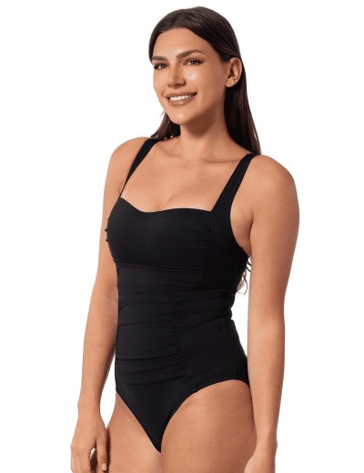 Цельный купальник бандо на завязках Jantzen JZ24302M черный, Цвет: черный, Размеры: XL, изображение 3