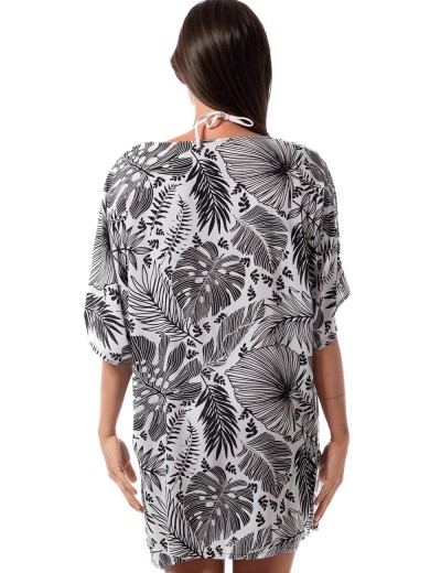 Пляжная туника из вискозы Jantzen JZ25030C, Цвет: белый/черный, Размеры: L, изображение 2