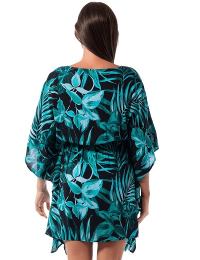 Свободная пляжная туника Jantzen JZ25090C, Цвет: черный/морская волна, Размеры: L, изображение 3