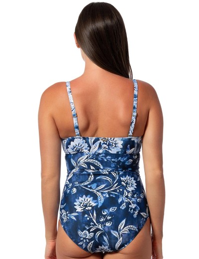 Слитный купальник бандо Jantzen JZ25405M, Цвет: джинс/белый, Размеры: L, изображение 2