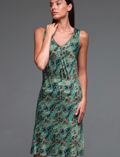 Сорочка на широких бретелях Mia-Amore AMINA 4101, Цвет: изумрудный, Размеры: L, изображение 3