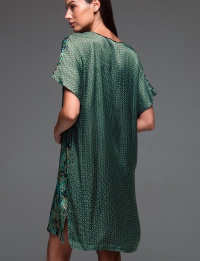 Свободная туника из шёлка и вискозы Mia-Amore AMINA 4104, Цвет: изумрудный, Размеры: L/XL, изображение 2
