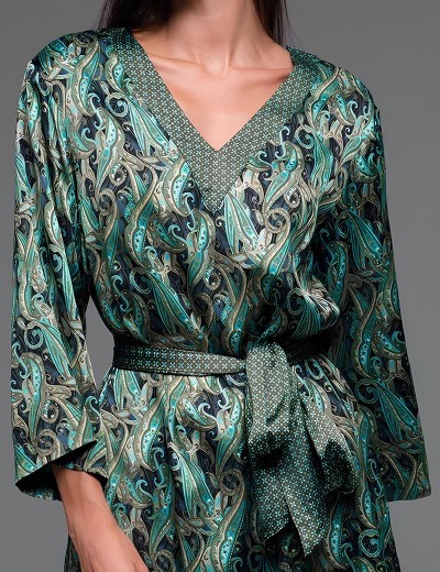 Длинная туника Mia-Amore AMINA 4105, Цвет: изумрудный, Размеры: 4XL/5XL, изображение 4