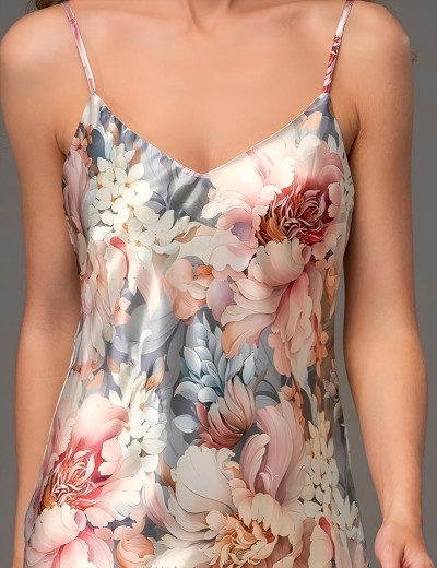 Короткая шёлковая сорочка Mia-Amore FLORIN 4480, Цвет: мультицвет, Размеры: 3XL, изображение 5