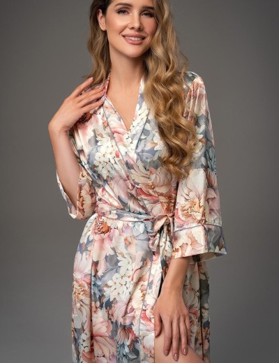 Короткий халат-кимоно Mia-Amore FLORIN 4483, Цвет: мультицвет, Размеры: L/XL, изображение 4