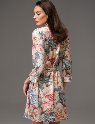 Шёлковая рубашка-халат Mia-Amore FLORIN 4484, Цвет: мультицвет, Размеры: 3XL, изображение 2