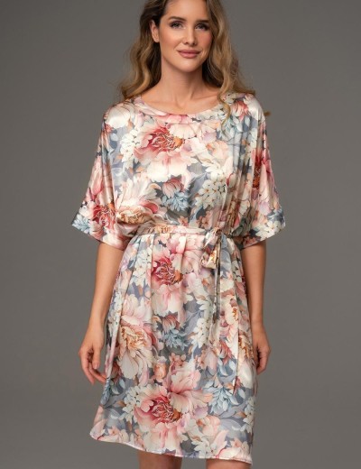 Туника из натурального шёлка Mia-Amore FLORIN 4485, Цвет: мультицвет, Размеры: 4XL/5XL, изображение 4