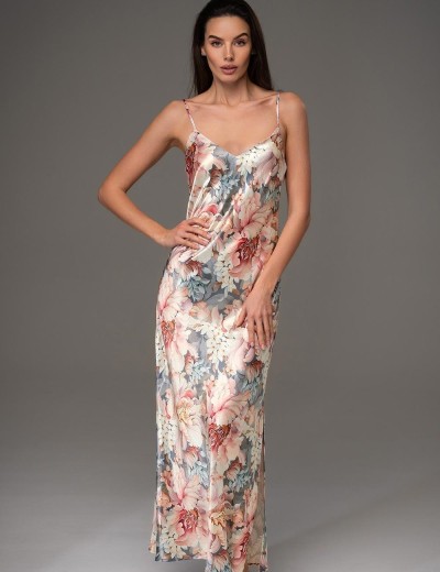 Шёлковая длинная соочка Mia-Amore FLORIN 4487, Цвет: мультицвет, Размеры: M, изображение 3