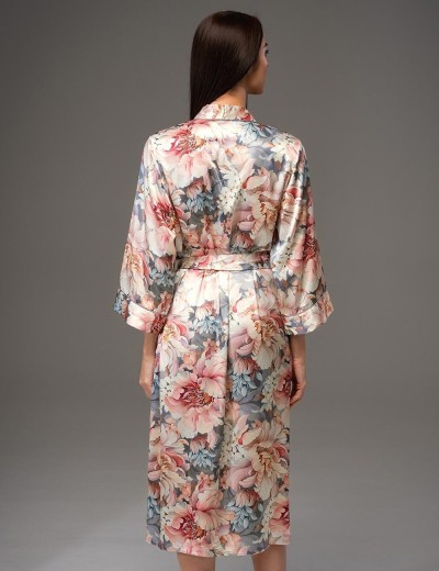 Длинный шёлковый халат Mia-Amore FLORIN 4489, Цвет: мультицвет, Размеры: 2XL/3XL, изображение 2 Длинный шёлковый халат Mia-Amore FLORIN 4489, Цвет: мультицвет, Размеры: 2XL/3XL, изображение 2