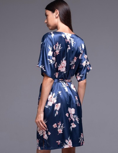 Атласная туника с поясом Mia-Amore VIOLA 7487, Цвет: синий, Размеры: 4XL/5XL, изображение 2 Атласная туника с поясом Mia-Amore VIOLA 7487, Цвет: синий, Размеры: 4XL/5XL, изображение 2