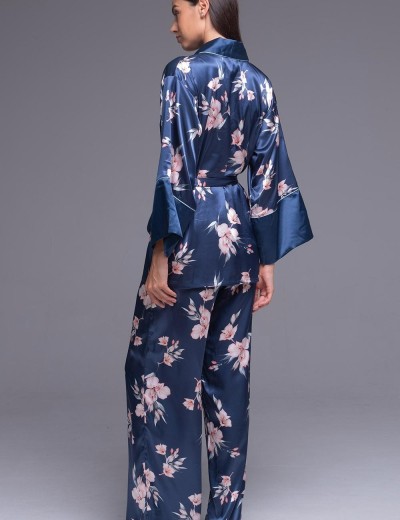 Комплект-тройка из атласа Mia-Amore VIOLA 7505, Цвет: синий, Размеры: 2XL, изображение 3