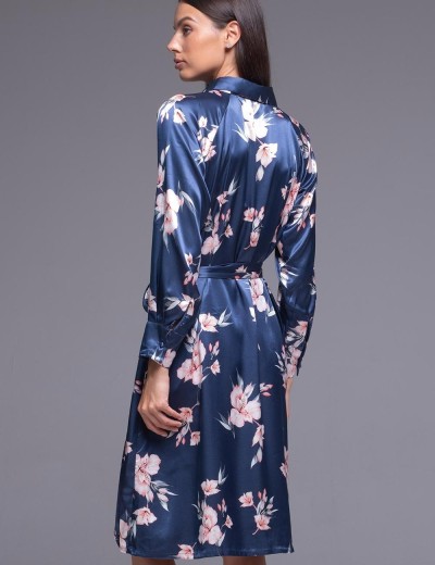 Домашняя рубашка-халат Mia-Amore VIOLA 7507, Цвет: синий, Размеры: 2XL, изображение 2