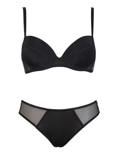 Комплект Sielei LITTLE SHINE 76125 балконет+слипы nero, Цвет: nero (черный), Размеры: 85B, изображение 3