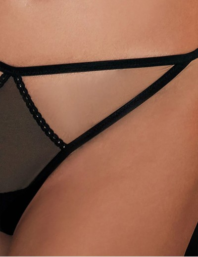 Комплект Sielei LITTLE SHINE 76163 триангул+стринги nero, Цвет: nero (черный), Размеры: 75B, изображение 4