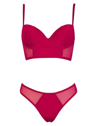 Комплект Sielei LITTLE SHINE 76187 бюстье+бразилиана rosso, Цвет: rosso (красный), Размеры: 80B, изображение 2