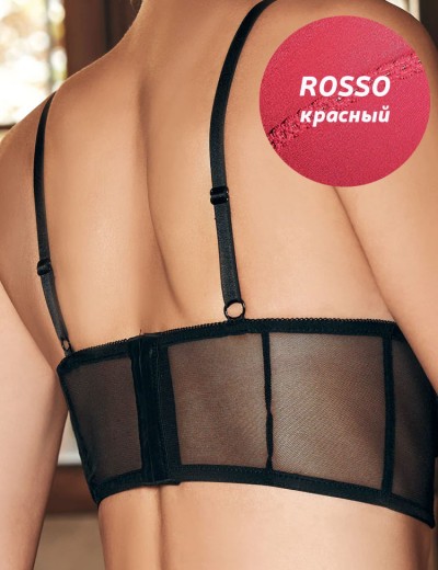 Комплект Sielei LITTLE SHINE 76187 бюстье+бразилиана rosso, Цвет: rosso (красный), Размеры: 80B, изображение 5