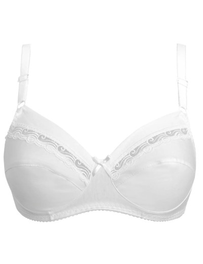 Хлопковый бюстгальтер без косточек Sielei CLASSICI FALCK 90 bianco, Цвет: bianco (белый), Размеры: 100B, изображение 6