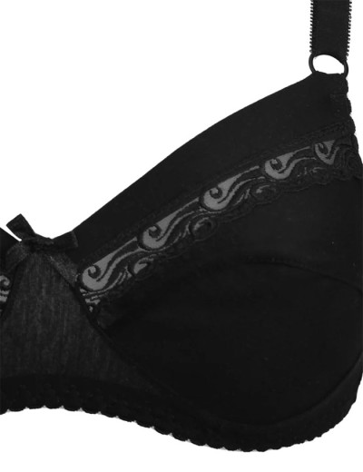 Хлопковый бюстгальтер без косточек Sielei CLASSICI FALCK 90 nero, Цвет: nero (черный), Размеры: 80B, изображение 4