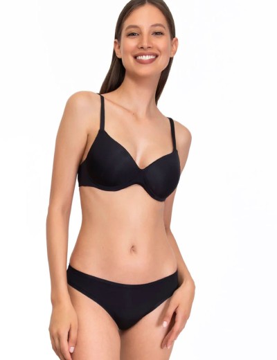 Бескаркасный бюстгальтер пуш-ап Sielei FANTASTIC 1556 nero, Цвет: nero (черный), Размеры: 70B, изображение 4