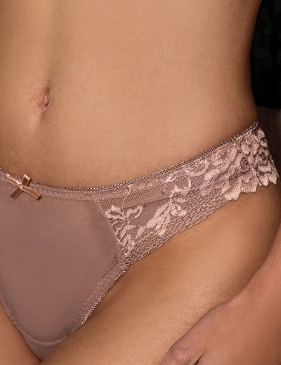 Комплект Sielei FLOWER LACE 76347 пуш-ап + бразилиана tortora, Цвет: tortora (кофе), Размеры: 85B, изображение 5