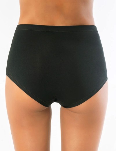 Трусы высокие хлопок с модалом Sielei IOSONOIO 5001 nero, Цвет: nero (черный), Размеры: XL, изображение 4