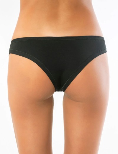 Трусики бразилиана из хлопка с модалом Sielei IOSONOIO 5007 nero, Цвет: nero (черный), Размеры: M, изображение 4